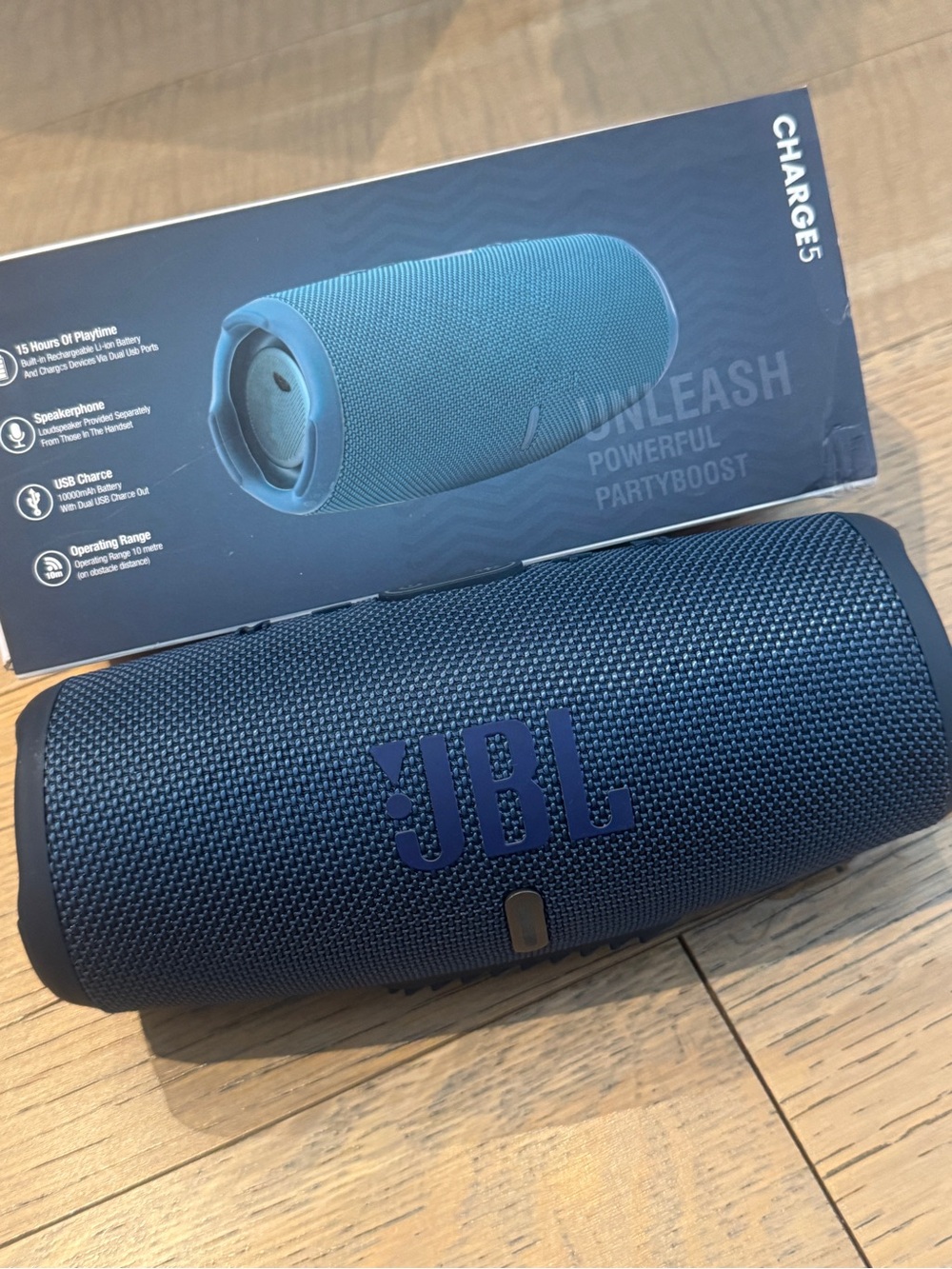 JBL Charge 5 Portable Bluetooth Speaker - Navy Blue